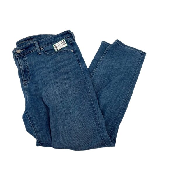 Chico's Blue Denim Straight Leg Jeans | Women's Size 12 - Picture 1 of 6